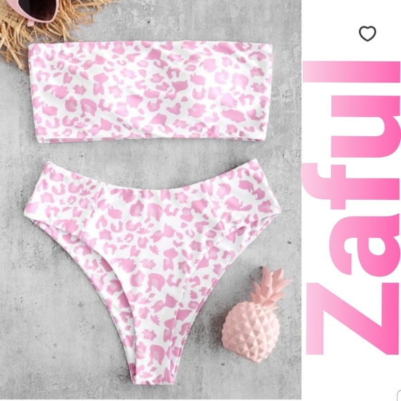 zaful cheetah print bikini